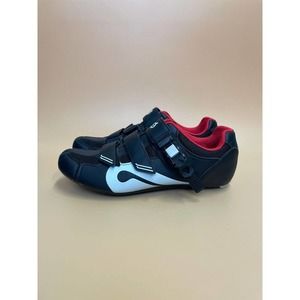 Peloton Unisex Black Red Low Top Hook and Loop Bike Cycling Shoes Size 43
